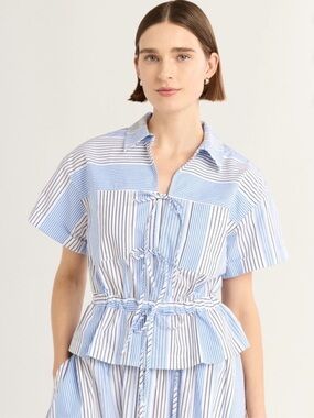 NWT Free Assembly Bow Utility Shirt